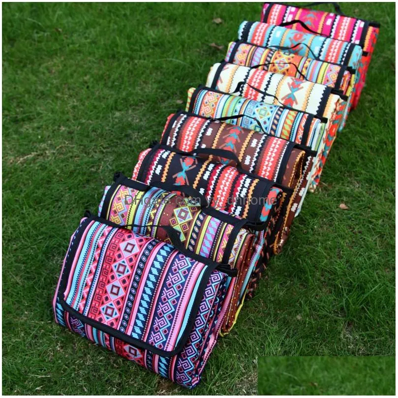 outdoor tourism picnic mat bohemian portable lawn carpet 100 x 150cm