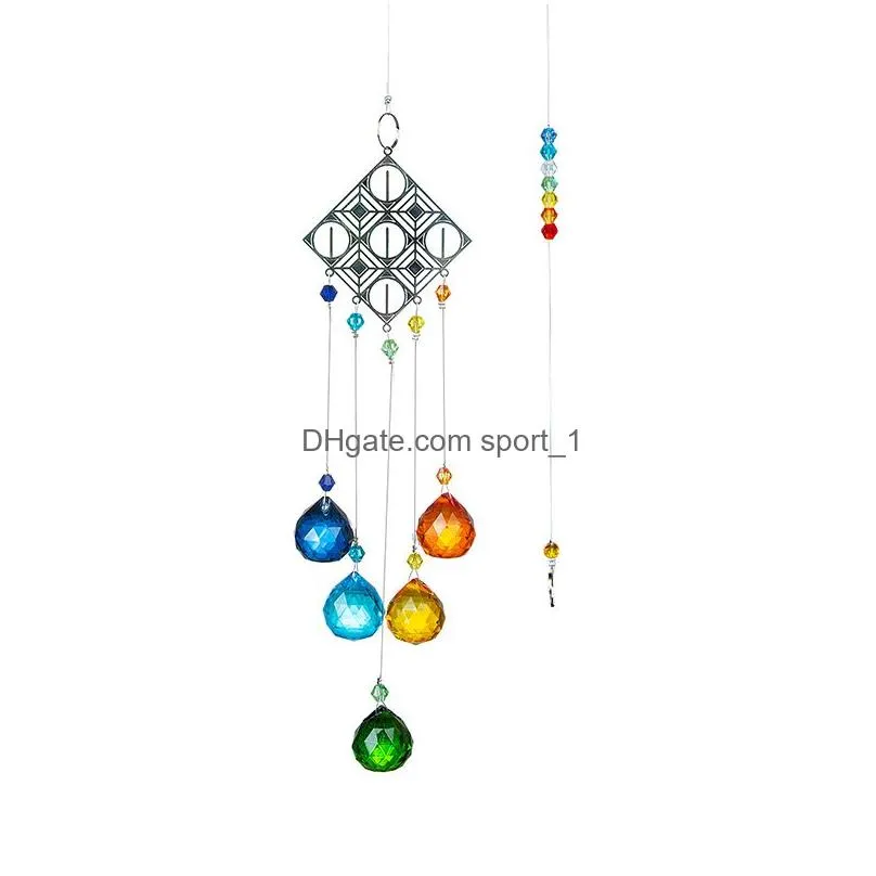 colorful crystal pendant dream catcher home living room decoration crafts pendant car interior accessories