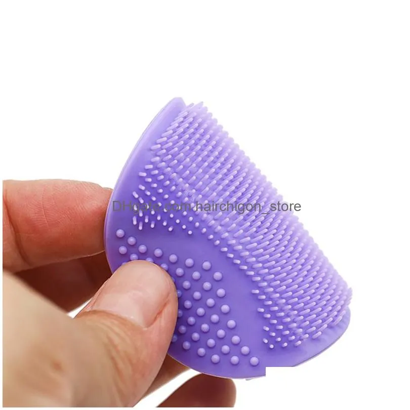 silicone face cleansing brush handheld face scrubber mini massage waterproof facial clean tool deep pore cleanser brushes 052