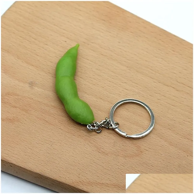mini simulation vegetable keychain pendant strawberry orange fruit keychain creative gift key chain keyring