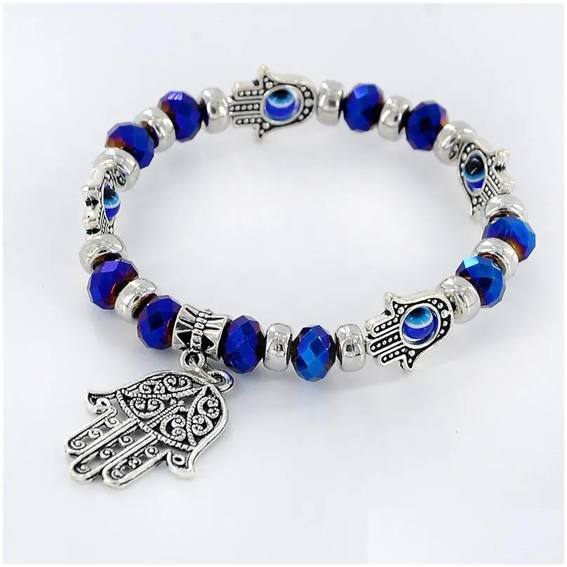 palm devils eyes beaded bracelet popular in europe and america gsfb358 mix order 20 pieces a lot charm bracelets