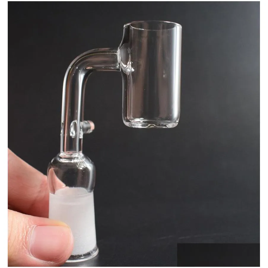 quartz enail 4mm thick bottom with hook electronic quartz banger nail fit 16mm 20mm heating coil 10mm 14mm 18mm 90 degrees for bong