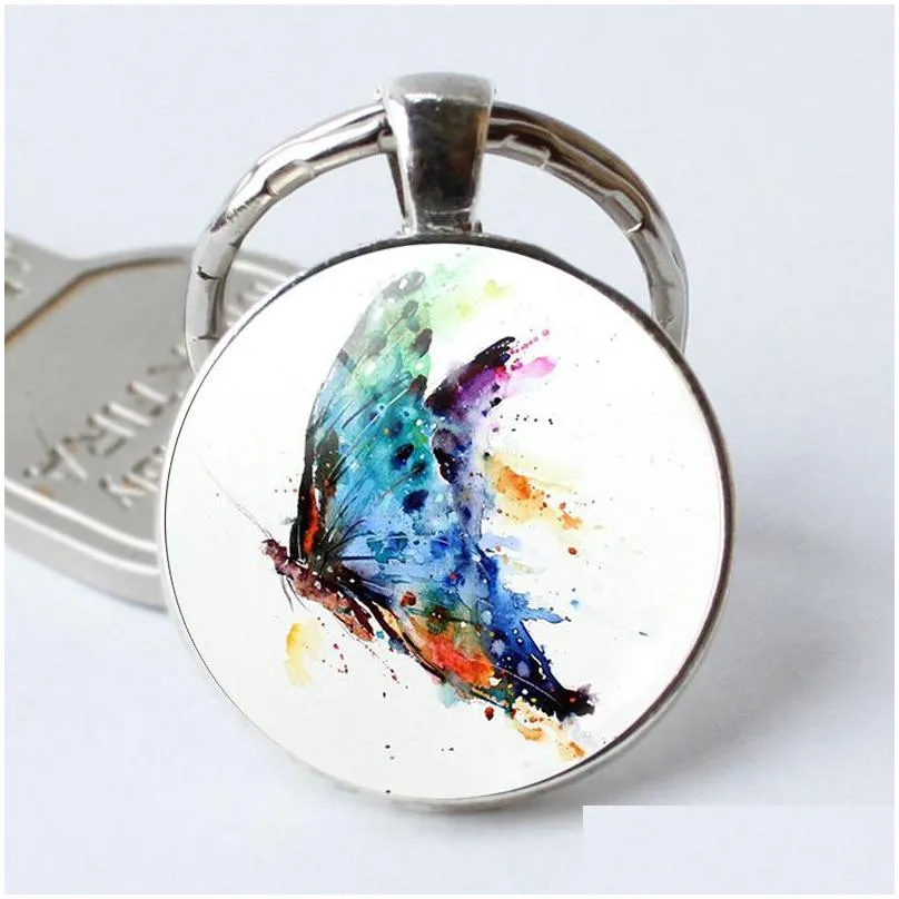  ship painted animal crystal keychain creative gift pendant key rings gskr387 mix order 20 pieces a lot keychains