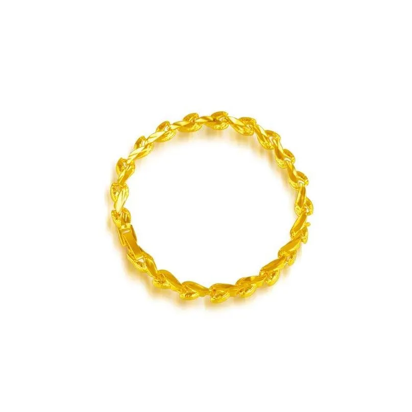 x shape swan round yellow gold bracelets 6 pieces mixed style brand new high grade fashion womens 24k gold bracelet