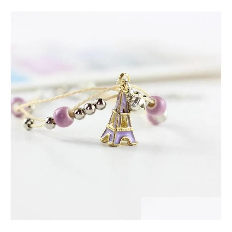 tower bracelet sister  japanese and korean simple jewelry birthday gift gsfb111 mix order 20 pieces a lot charm bracelets