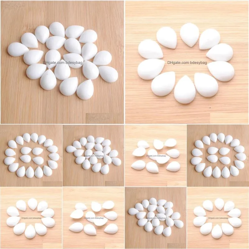 natural white jade gemstones teardrop 13x18mm cabochon no hole loose beads for diy jewelry making earrings bracelets necklace rings accessories