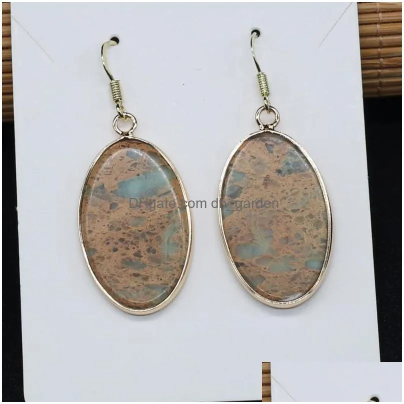 stud earrings fashion natural earring ocean ore stone temperament for women girls pendants trendy jewelry accessory gifts