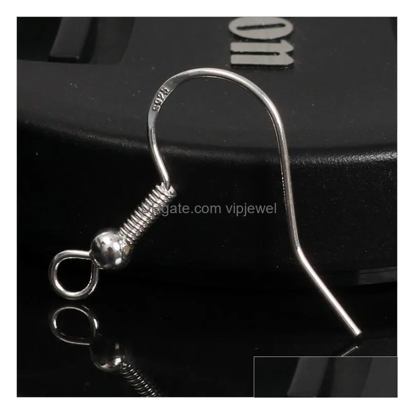 epacket dhs korean style 925 silver hypoallergenic ears hook earring diy material gseg06 jewelry accessories ear hooks