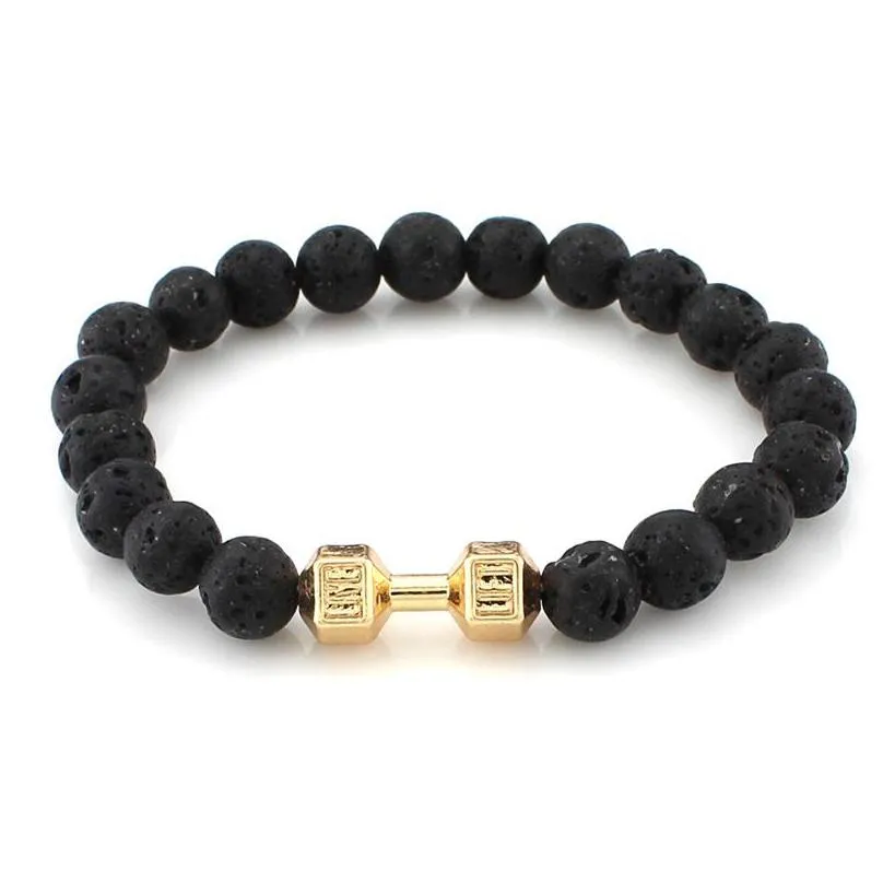 hot selling mens and womens metal dumbbell buddha beads bracelet accessories gsfb199 mix order 20 pieces a lot beaded strands