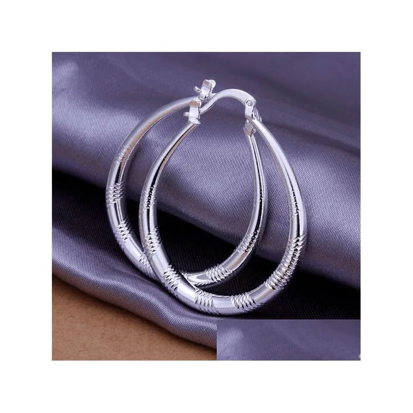 womens sterling silver plated small circle earrings hoop huggie gsse294 fashion 925 silver plate earring gift