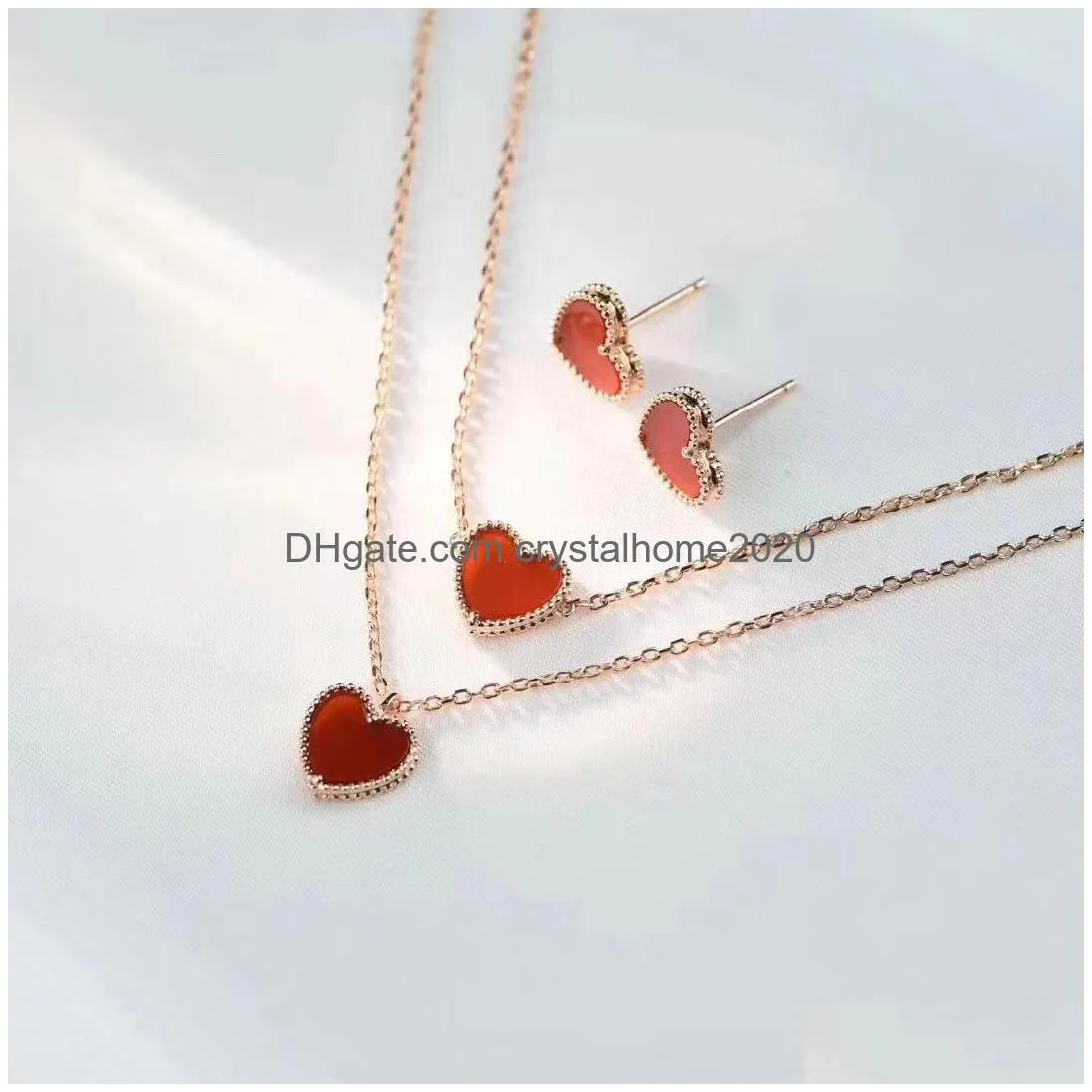 clover van brand stud earrings love red heart rose gold earings earring ear rings necklace bracelet bracelets jewelry