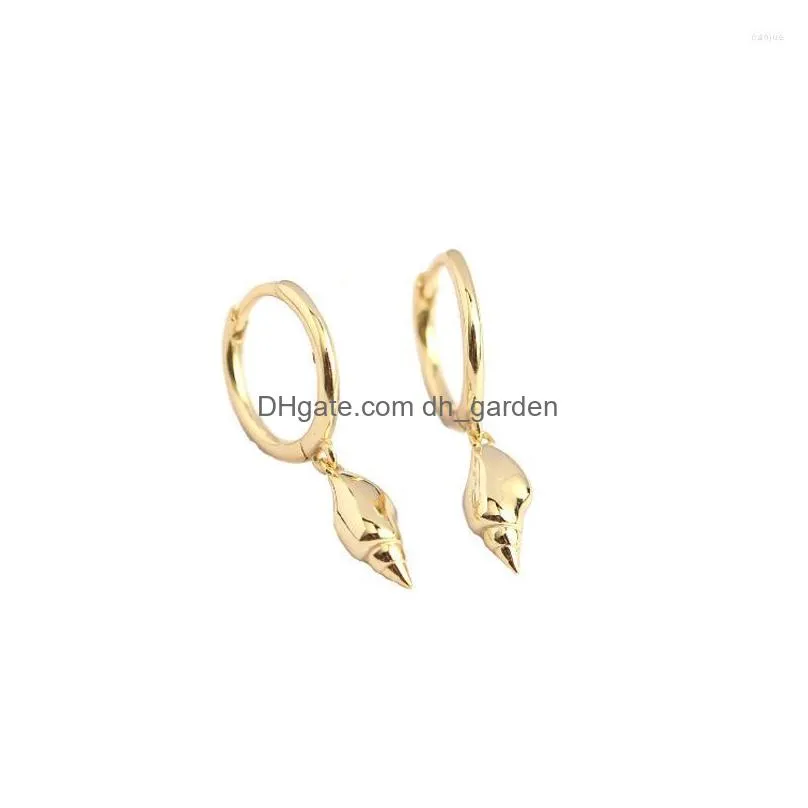 stud earrings europe and america luxury s925ins style geometric shell conch versatile ear buckle overlapping earnail female