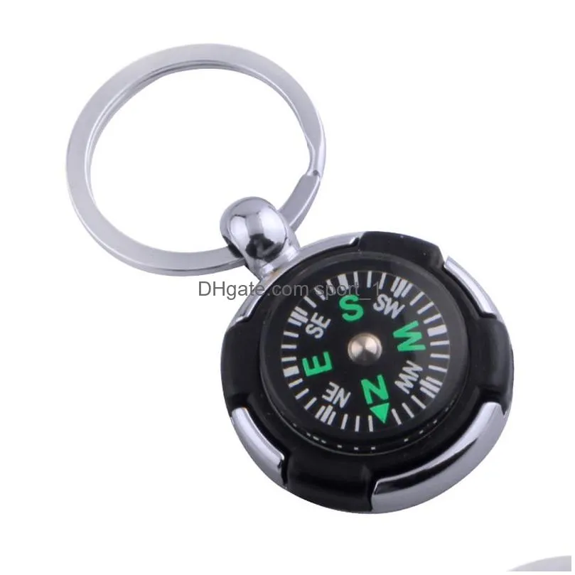personalized compass keychains mens metal keychain pendant outdoor tools keyring key chain
