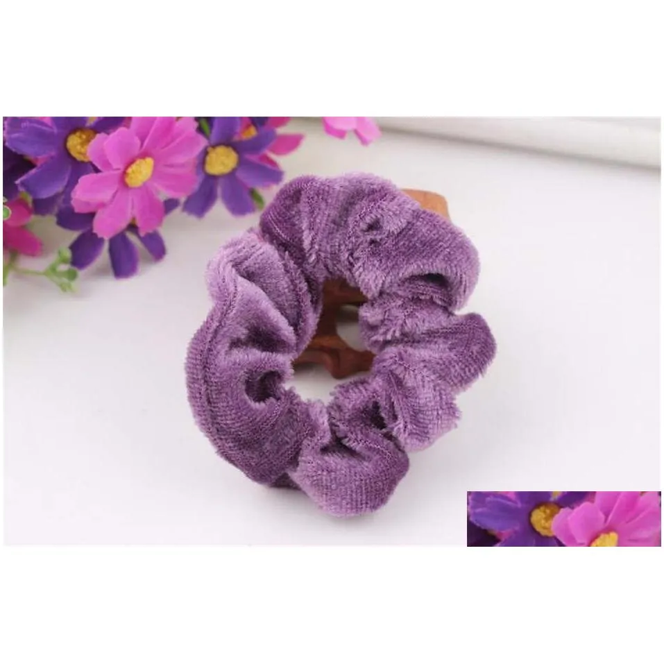 highend winter flannel head flower fashion allmatch hair tie gsfq098 basic tieup gift bands head accessories