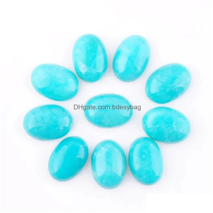 20 colors natural gemstones oval 13x18mm cabochon no hole loose beads for diy jewelry making earrings bracelets necklace accessories