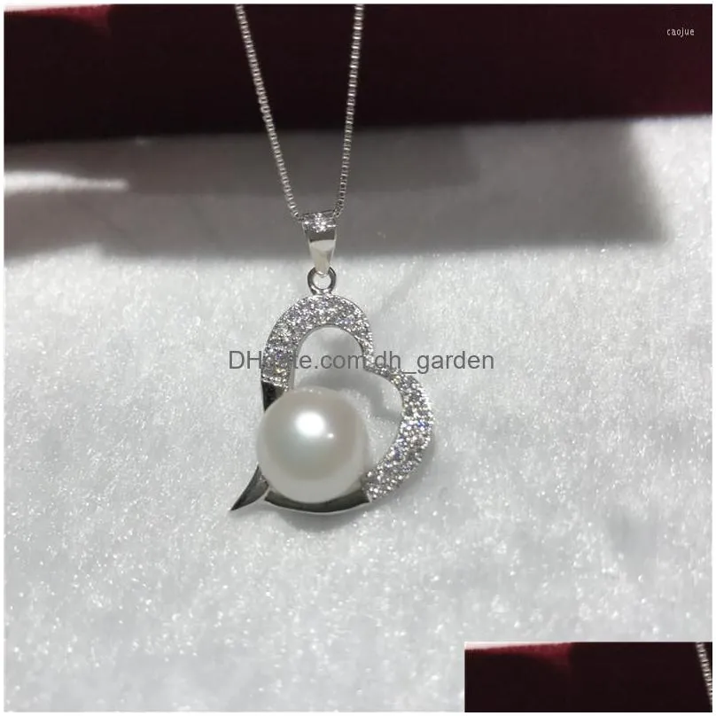 necklace earrings set natural freshwater pearl 1011 mm tibetan silver zircon inlay pendant