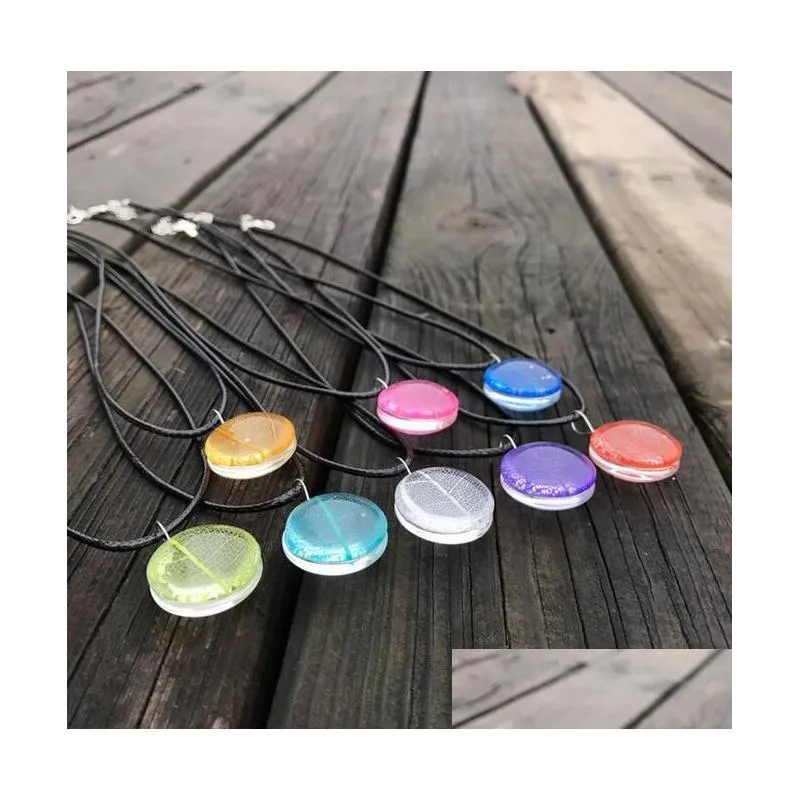 veined dried flower necklace plant time gemstone handmade glass jewelry gsfn305 with chain mix order pendant necklaces