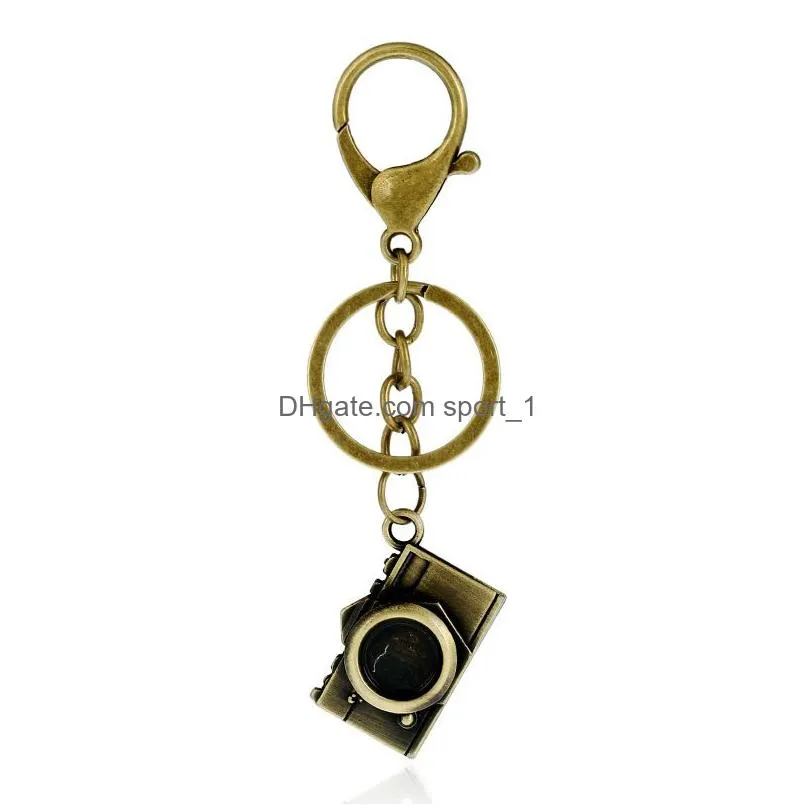  ship creative alloy anchor camera pendant key rings for male and female students keychain gifts gskr122 mix order 20 pieces a lot