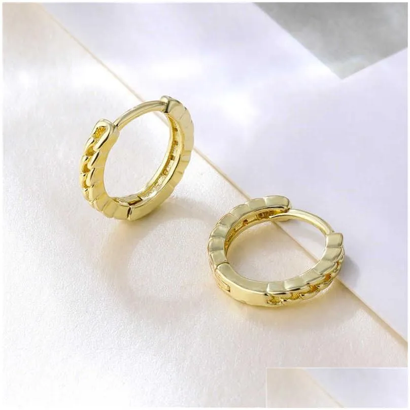 womens simple chain 18k gold plated ear cuff earrings gsfe067 fashion style gift fit women diy jewelry earring