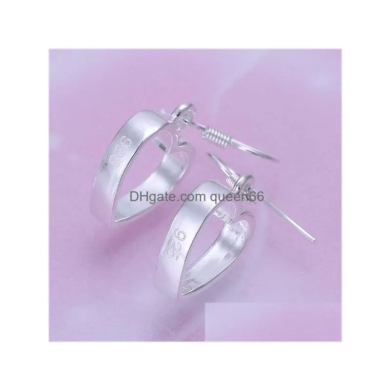 womens 925 silver dangle chandelier earring gift flat hollow sterling silver plate earrings gsse047