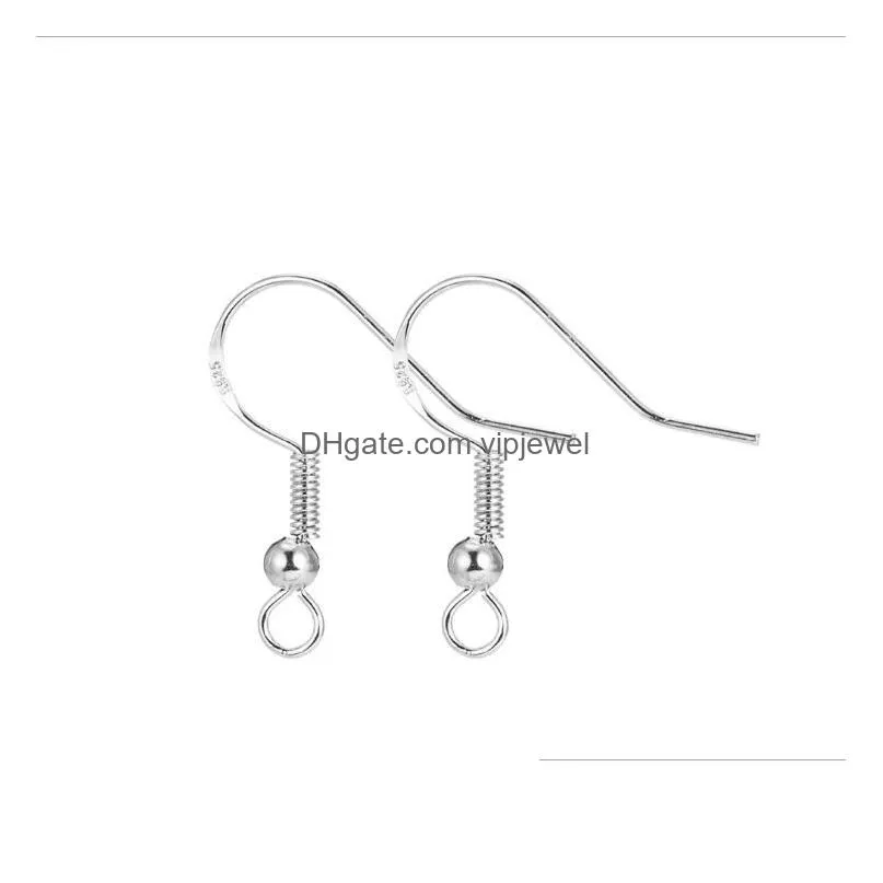 epacket dhs korean style 925 silver hypoallergenic ears hook earring diy material gseg06 jewelry accessories ear hooks