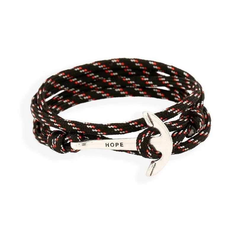 fashionable navy windboat anchor knitted nylon bracelet for men and women gsfb072 mix order 20 pieces a lot charm bracelets