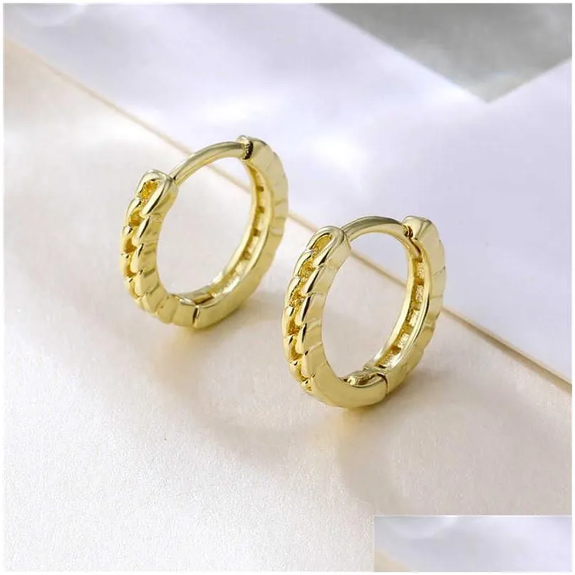 womens simple chain 18k gold plated ear cuff earrings gsfe067 fashion style gift fit women diy jewelry earring