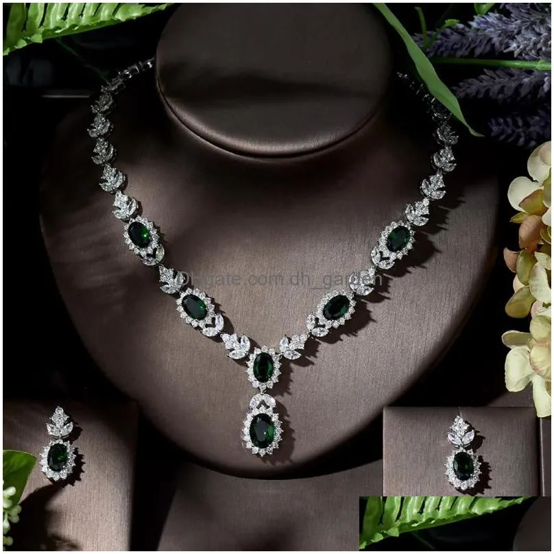 DHgate Hibride Design Bridal Fashion Jewelry Set Earrings Necklace Set Drop Delivery Set Dubai N1356 Dhgarden Dhuld Jewelry