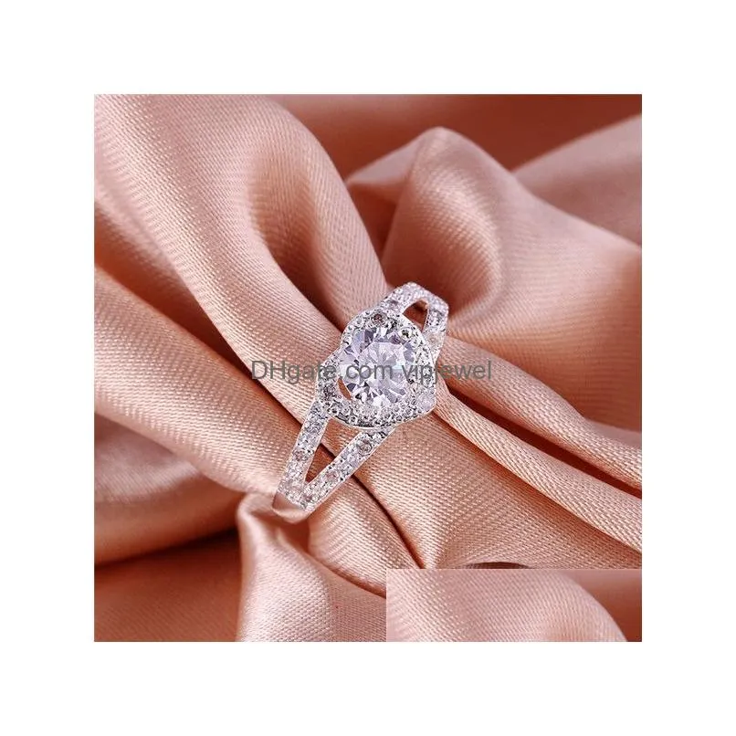 brand 925 silver rings heart shaped diamond gssr388 factory direct sale fashion sterling silver finger ring