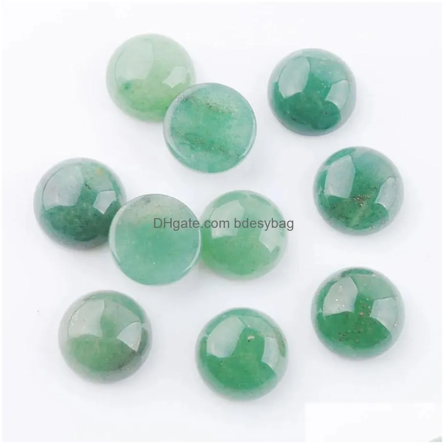 natural loose gemstones aventurine 12mm round cabochon cab no hole fit accessories for diy jewelry making finding u3252