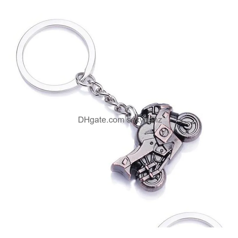  ship metal motorcycle pendant keychain small gifts key rings gskr075 mix order 20 pieces a lot keychains