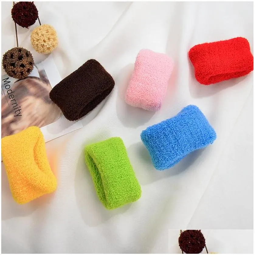 golden widebrimmed candy color high elasticity seamless plush hair rope gsfq050 basic tieup gift bands head accessories