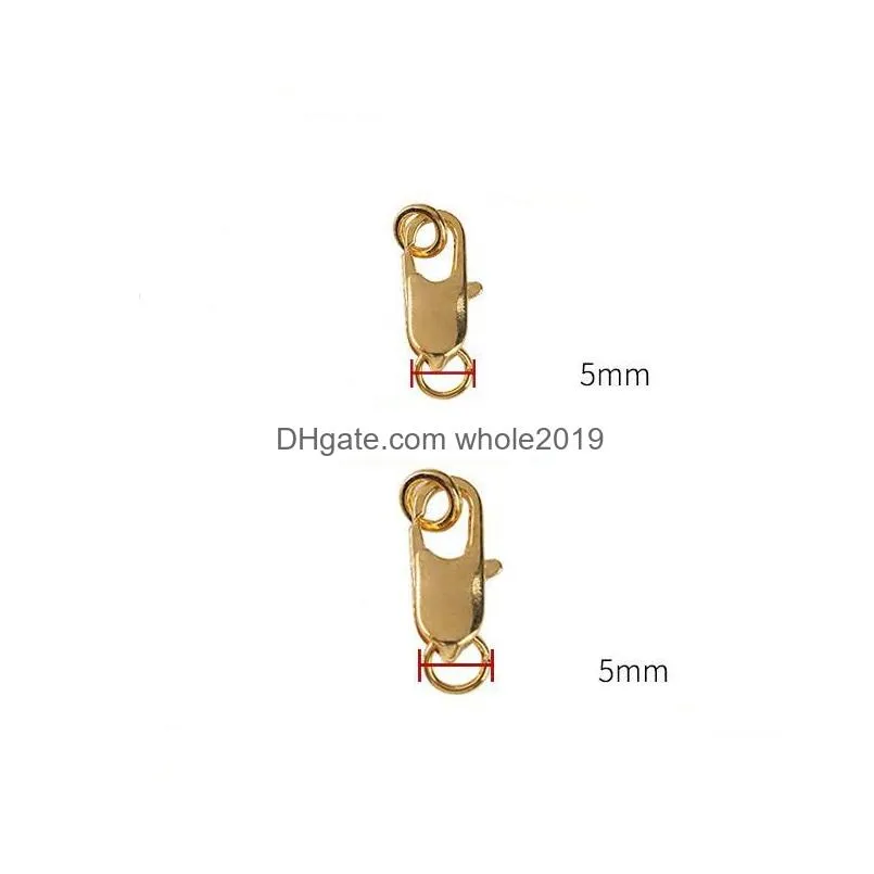 zinc alloy gold plated silver plate clasps hooks lobster clasp spring buckle material lxk001
