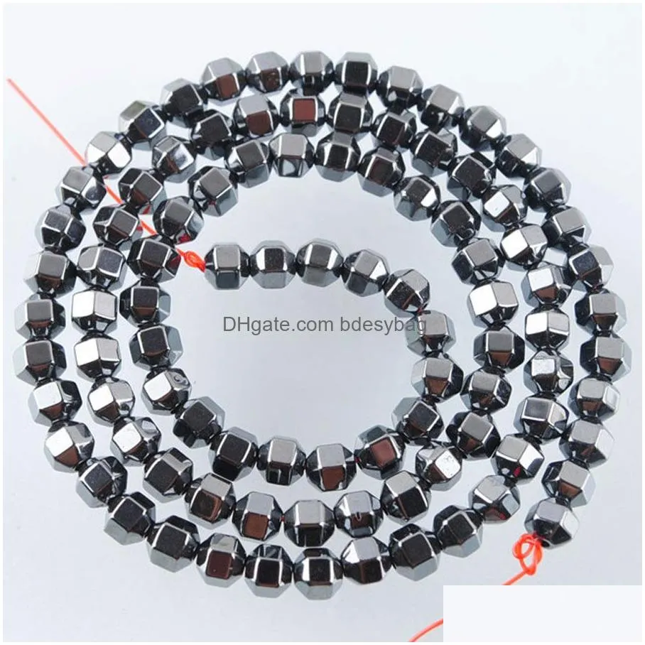 no magnetic materials hematite gem stone spacer 4x4mm loose beads strand jewelry making earrings bracelets necklace accessories bl313