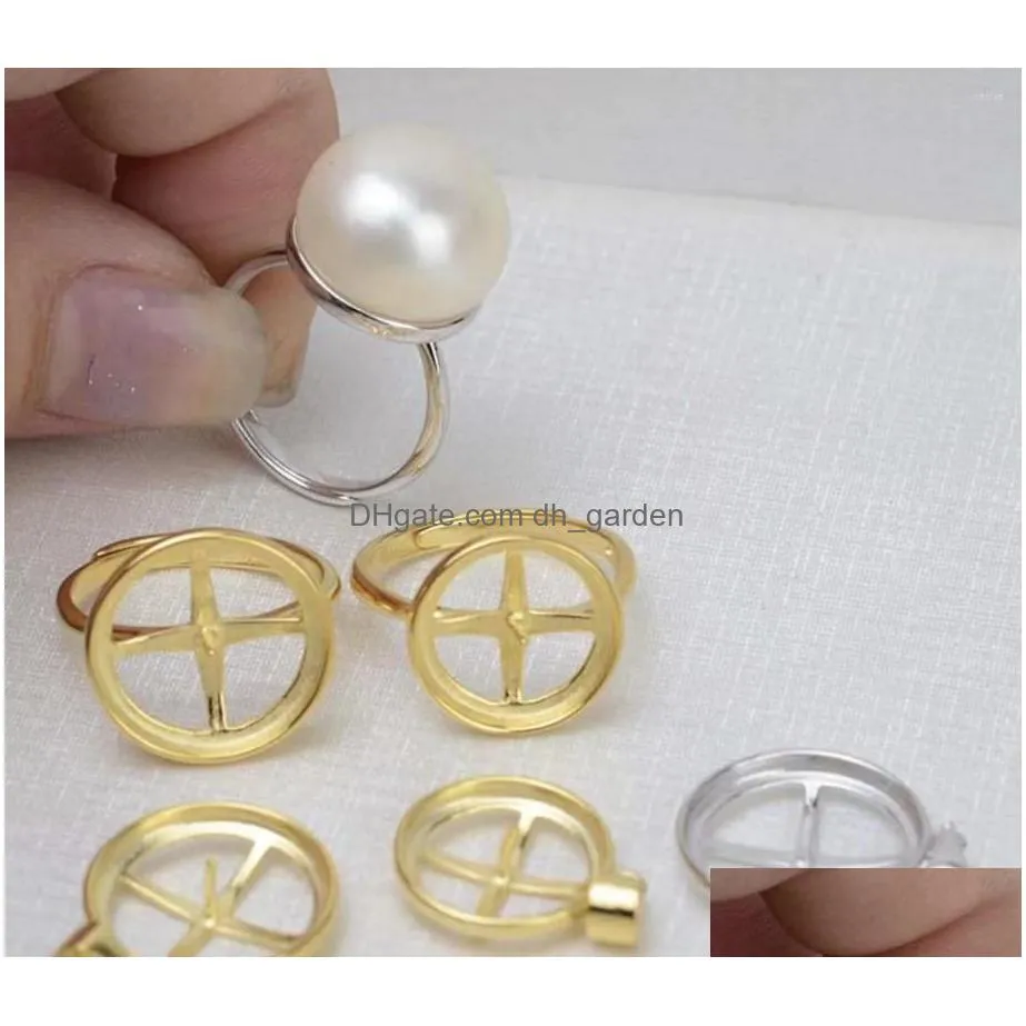 stud earrings qiaobeige diy accessories with pin 925 silver base mabell beads 1315mm pearl empty support