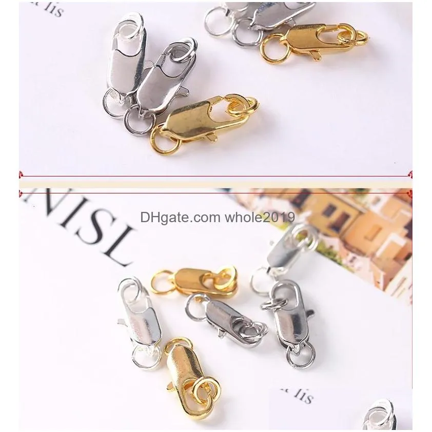 zinc alloy gold plated silver plate clasps hooks lobster clasp spring buckle material lxk001