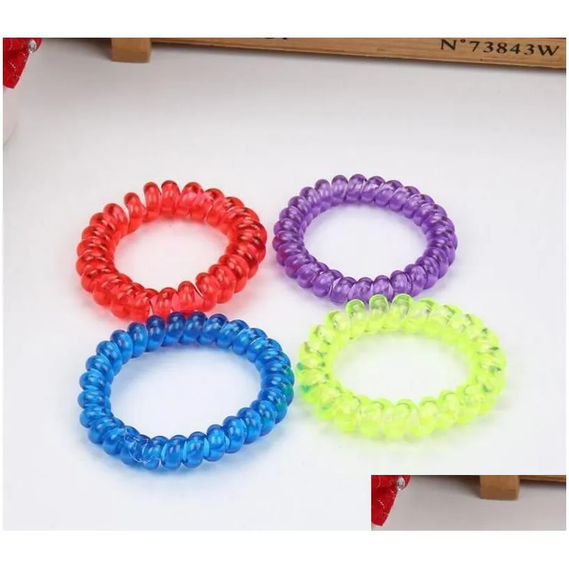 large candy color telephone coil hairs ring travel souvenir hair accessory gsfq034 basic tieup gift bands head accessories