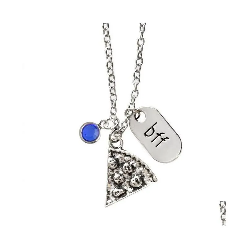creative explosion pizza necklace girlfriend and friend necklace gsfn399 with chain mix order pendant necklaces