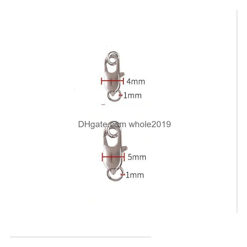 zinc alloy gold plated silver plate clasps hooks lobster clasp spring buckle material lxk001