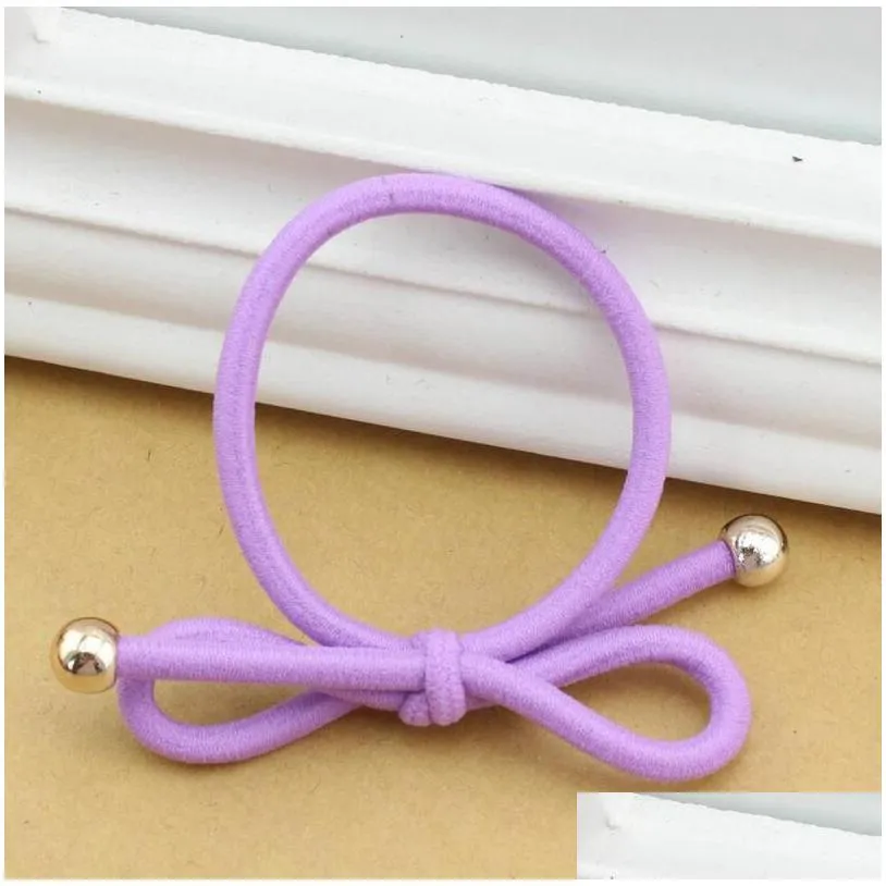 brand highend jewelry highelastic hair ring bow rope fq068 mix order 100 pieces a lot