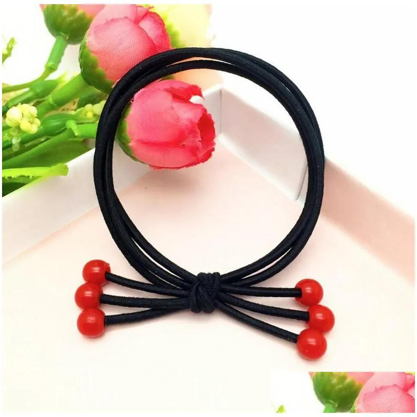 little cherry hair rope headdress tie hair rubber band gsfq100 basic tieup gift bands head accessories