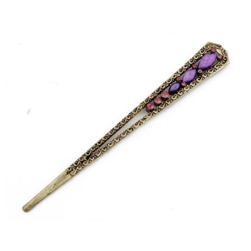 ethnic style classical rhinestone hairpin head accessories hair pin gsfz047 mix order hairpins