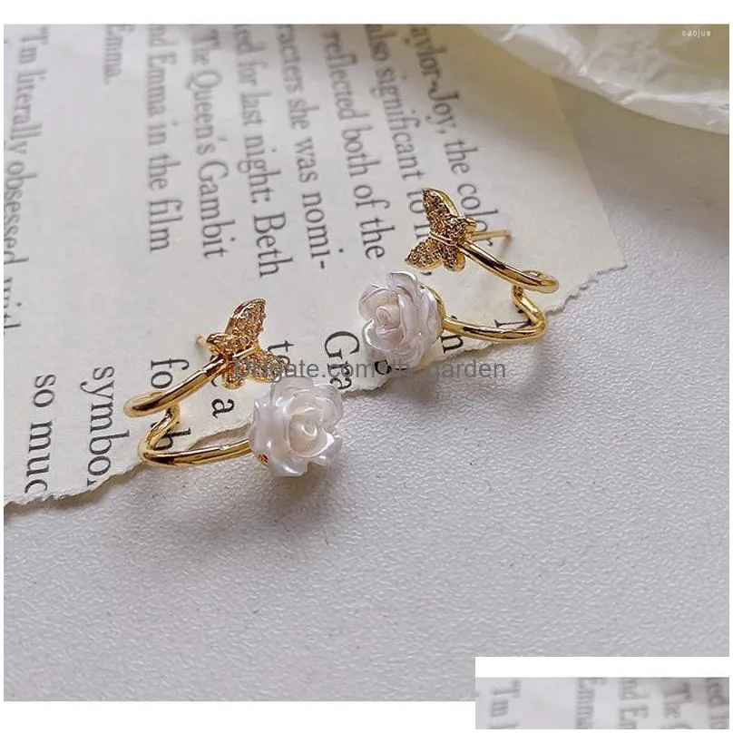stud earrings classic temperament womens flower geometric inlaid zircon wedding engagement charm jewelry