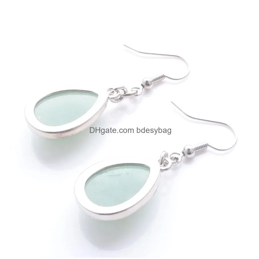 women dangle chandelier earrings natural aventurine gem stone teardrop bead reiki healing earrings bohemian jewelry r3176