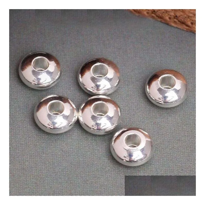epacket dhs 5.74mm diy handmade spacer necklace bracelet oval pure copper beads gsdwz021 tibetan silver spacers