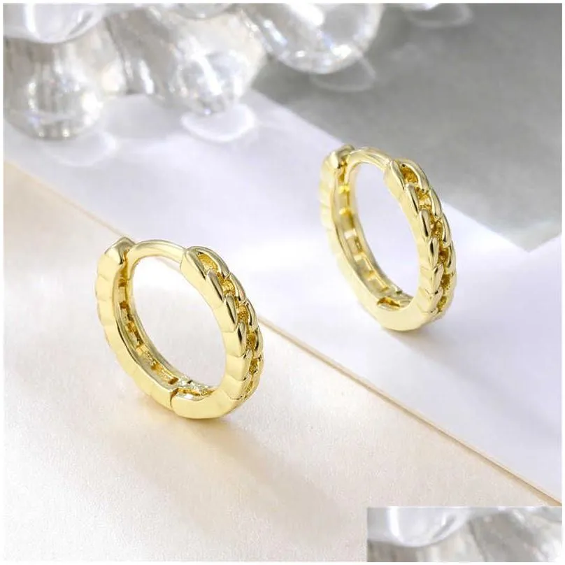 womens simple chain 18k gold plated ear cuff earrings gsfe067 fashion style gift fit women diy jewelry earring