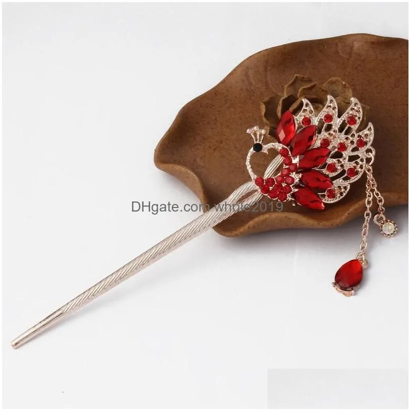 best gift hairpin classic retro style hairpin tassel step shake plate hair headdress fz013 mix order 20 pieces a lot