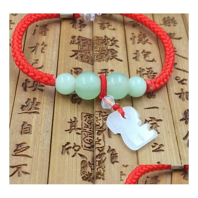 hand woven jade men and women red rope bracelet manufacturers direct jewelry wholesale gsfb039 mix order 20 pieces a lot charm