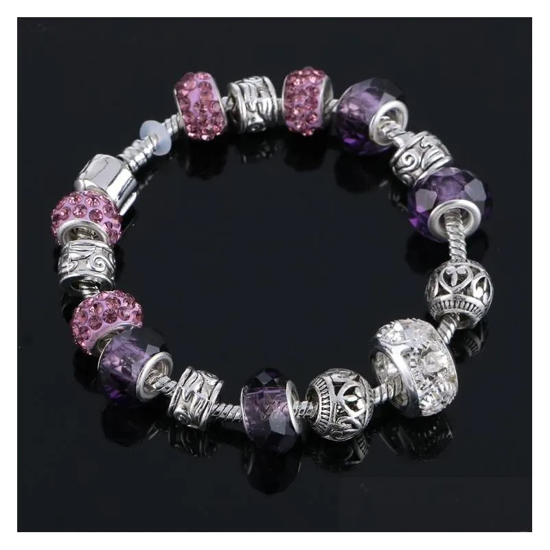 creative tibetan silver crystal bead bracelet sells well for export jewelry gsfb334 mix order 20 pieces a lot charm bracelets