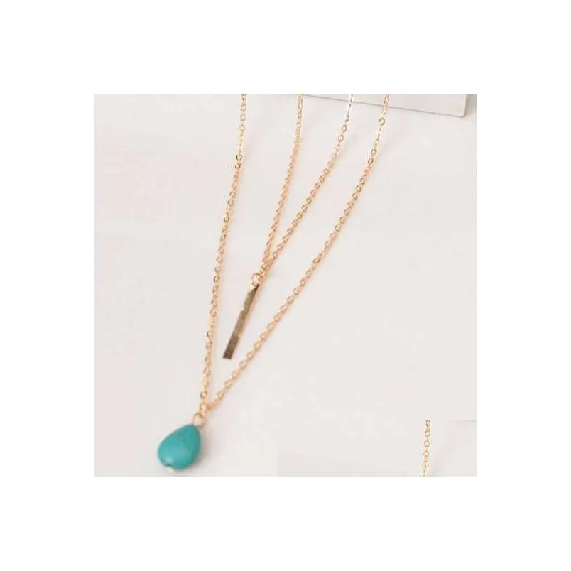 multilayer drop tibetan silver turquoise pendant necklaces gstqn070 fashion gift national style women mens diy necklace pendants